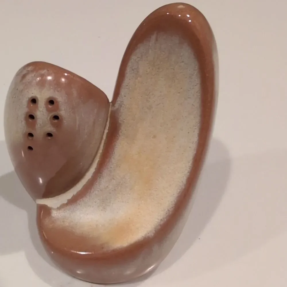 Frankoma Pottery Desert Gold Lazy Bones Vintage Salt and Pepper Shaker Set